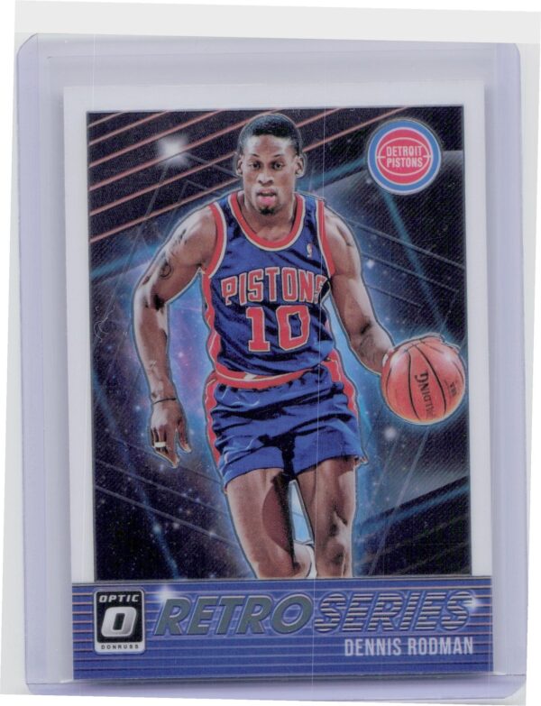 2018-19 Donruss Optic Dennis Rodman #22 Pistons Retro Series