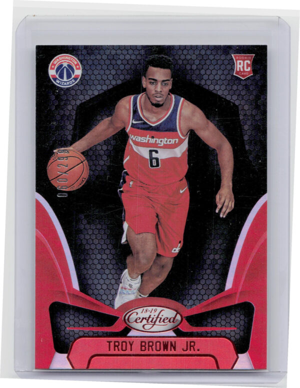 2018-19 Panini Certified Troy Brown Jr. Red SN299 #165 Wizards