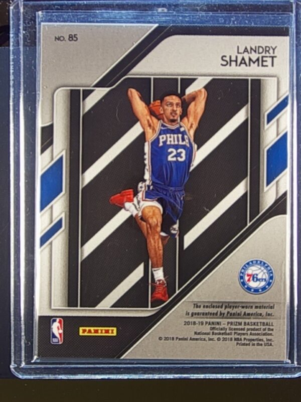 2018-19 Prizm Landry Shamet JSY #85 76ers Sensational Swatches - Image 3