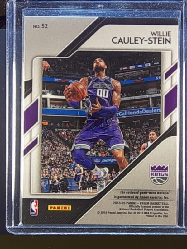 2018-19 Prizm Willie Cauley-Stein JSY #52 Kings Sensational Swatches - Image 3