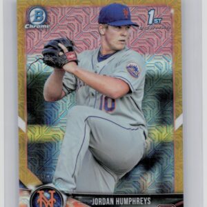 2018 Bowman Jordan Humphreys SN50 #BCP66 Mets Chrome Prospects Mojo Refractor Go