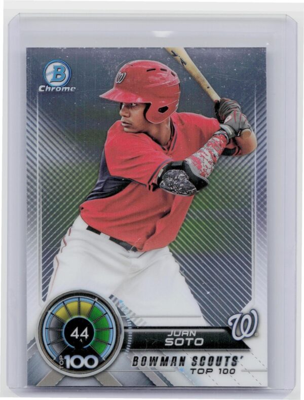 2018 Bowman Juan Soto #BTP-44 Nationals Bowman Chrome Scouts' Top 100