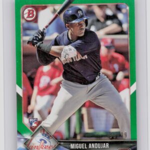 2018 Bowman Miguel Andujar Green /99 #75 Yankees