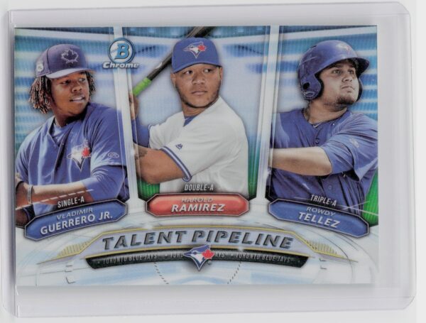 2018 Bowman Rowdy Tellez  / Vladimir Guerrero Jr.  / Harold Ramirez #TP-TOR Jays