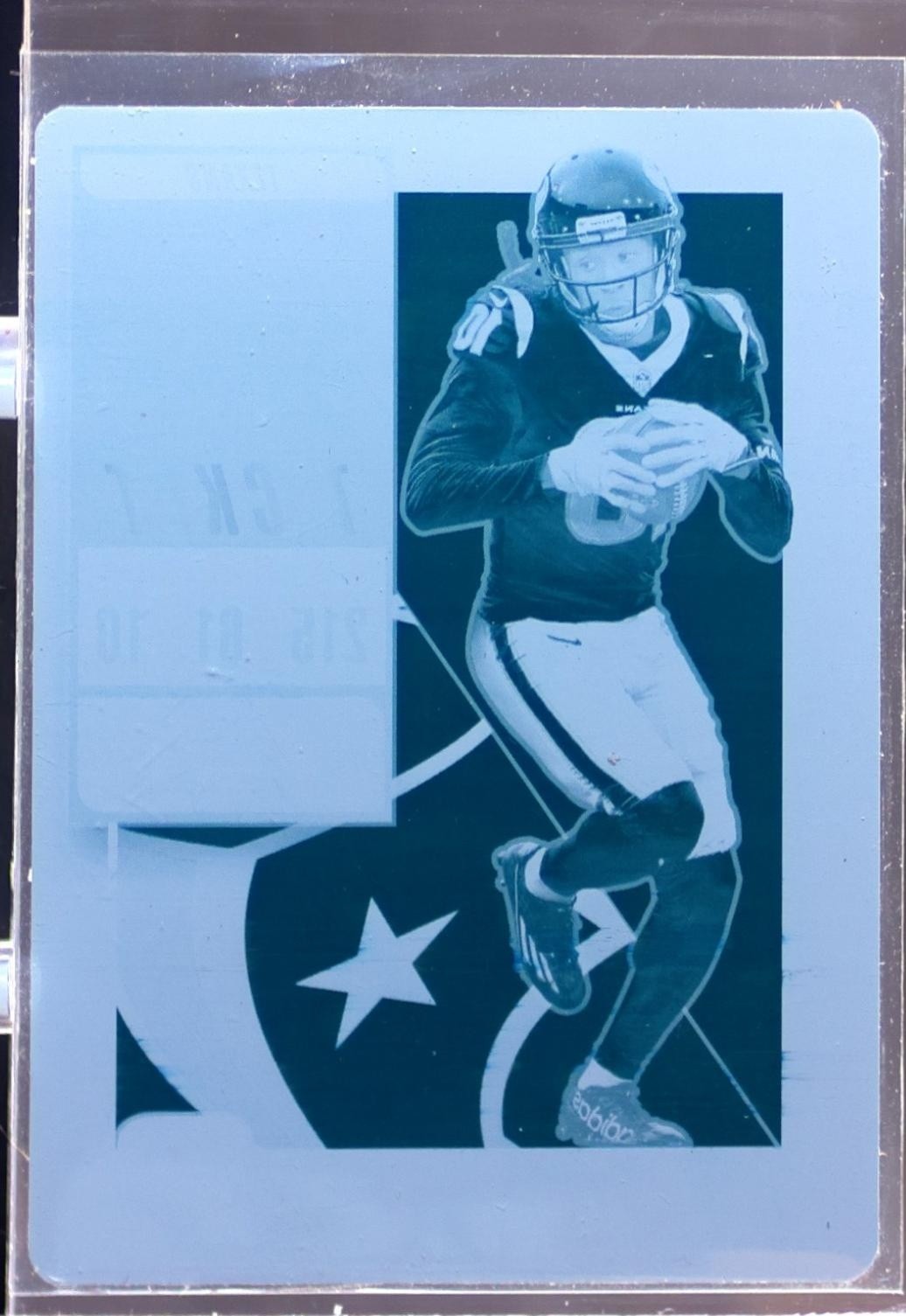 2018 Contenders Optic DeAndre Hopkins Printing Plate Cyan 1/1 #58 Texans