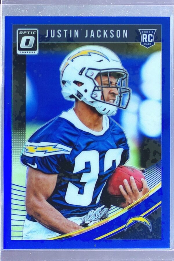 2018 Donruss Optic Justin Jackson Blue /149 #111 Chargers
