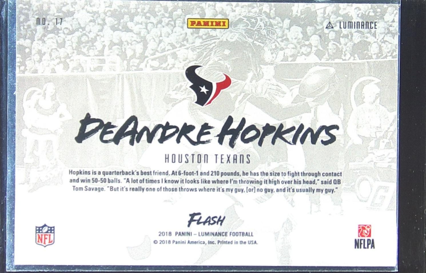 2018 Luminance DeAndre Hopkins #17 Texans Flash - Image 3
