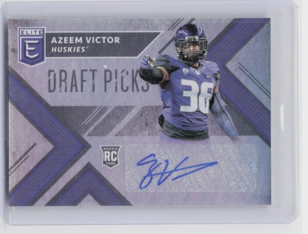 2018 Panini Elite Draft Picks Azeem Victor AU #223 Huskies Draft Picks Autograph