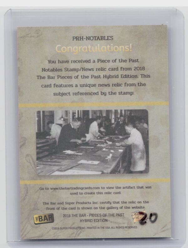 2018 The Bar Pieces of the Past Hybrid Paul Revere 13/18 - Image 3