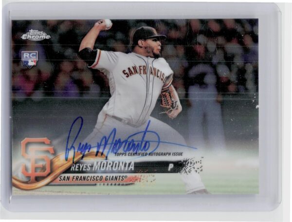 2018 Topps Chrome Reyes Moronta AU #RA-RMO Giants Rookie Autographs