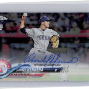 2018 Topps Chrome Ronald Herrera AU #RA-RHE Rangers Rookie Autographs
