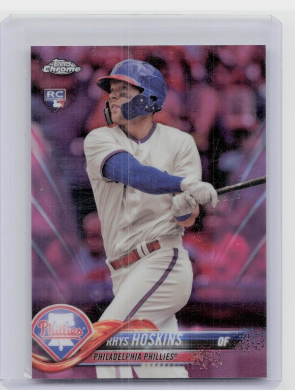 2018 Topps Chrome Update Rhys Hoskins Pink Refractor #HMT28 Phillies