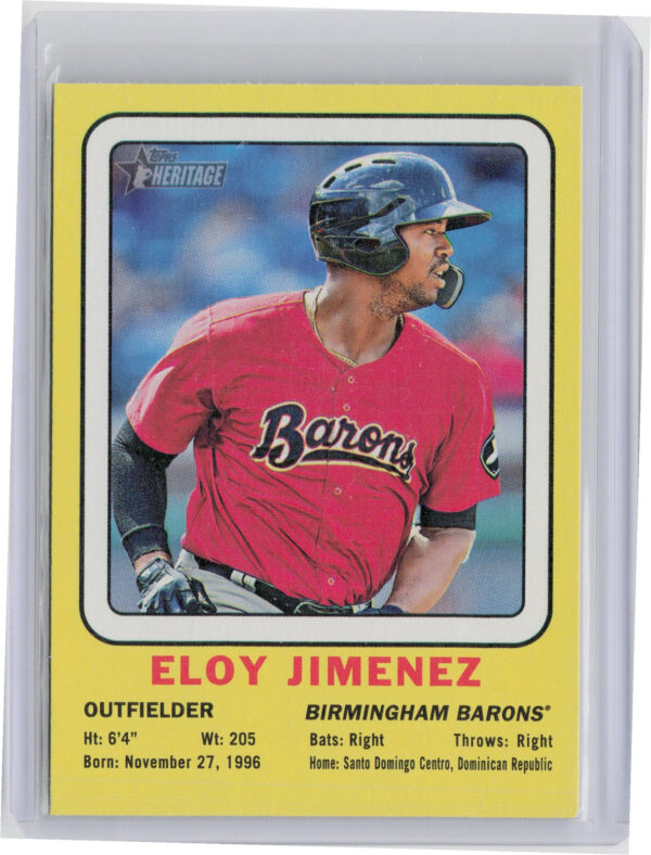 2018 Topps Heritage Minor League Eloy Jimenez #69CC-EJ Barons 1969 Collector Car