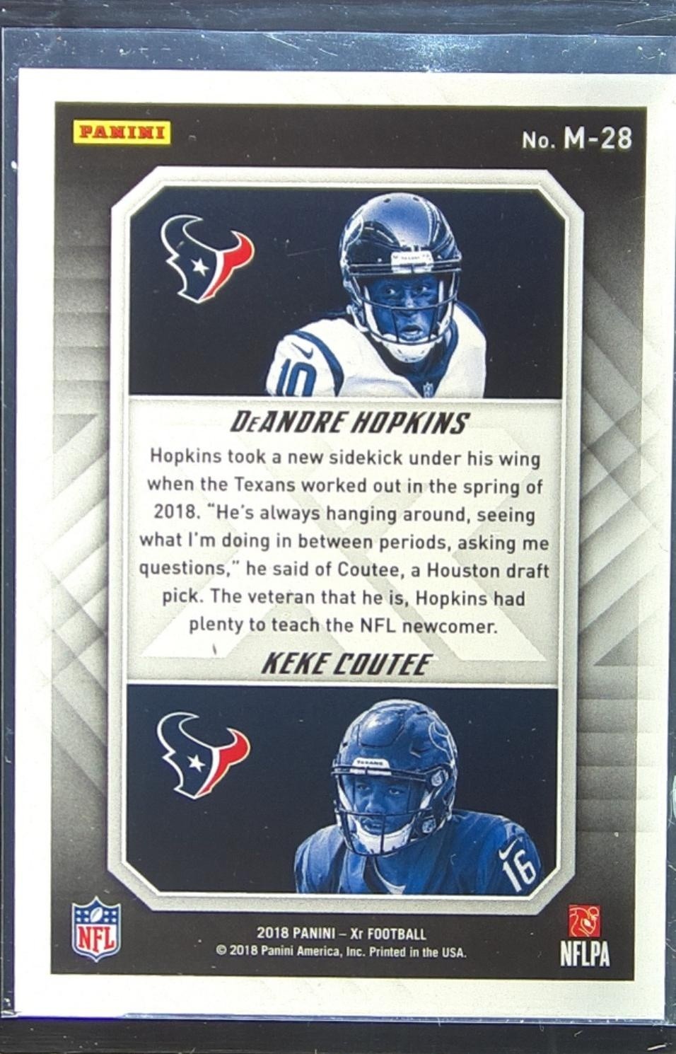 2018 XR DeAndre Hopkins / Keke Coutee /35 #M-28 Texans Mirrored Red - Image 3
