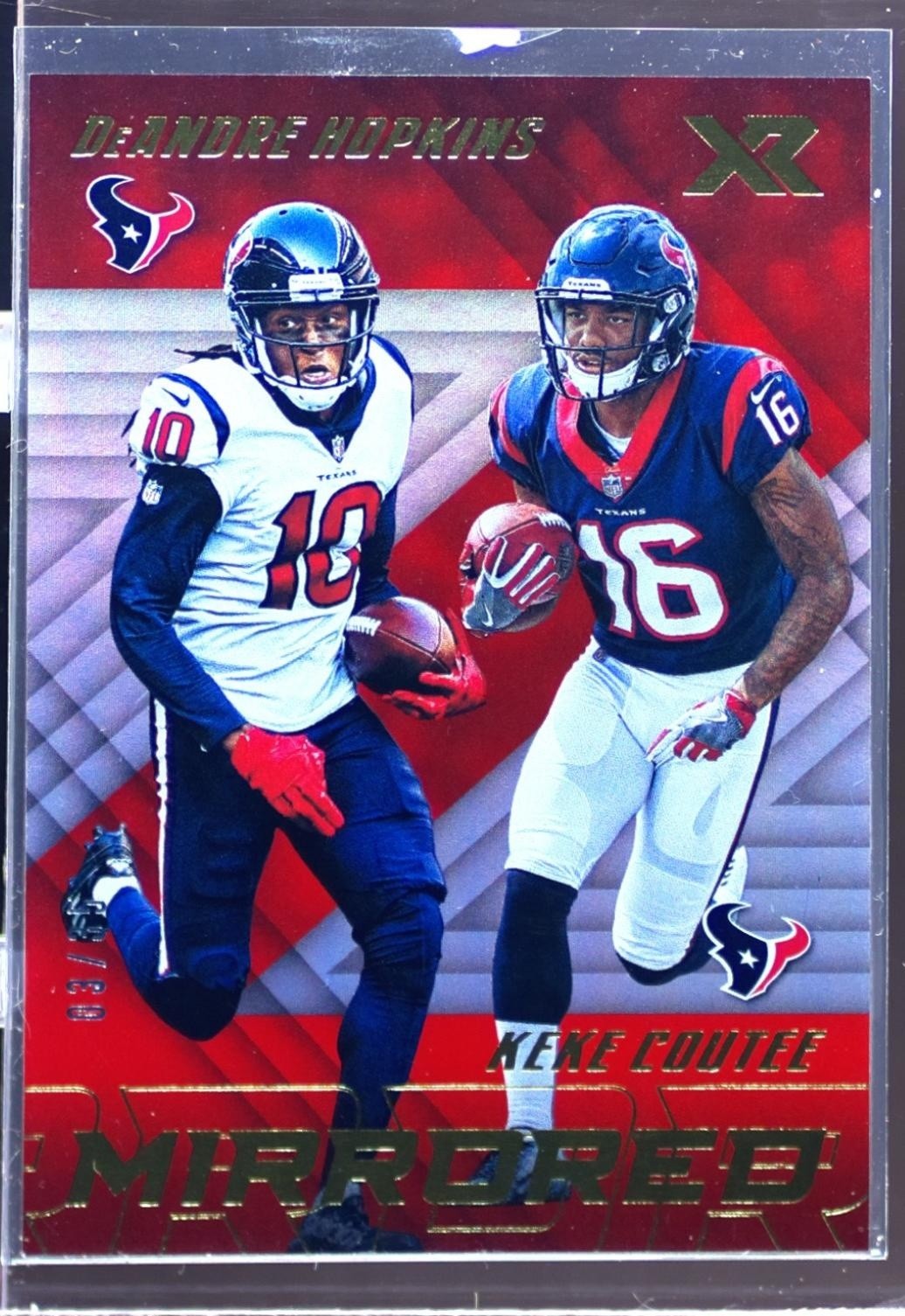 2018 XR DeAndre Hopkins / Keke Coutee /35 #M-28 Texans Mirrored Red