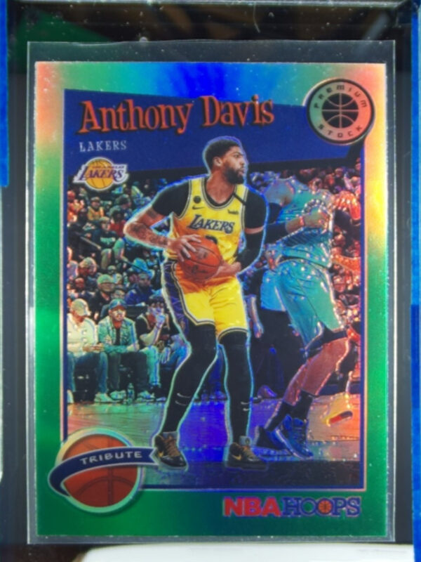 2019-20 Hoops Premium Stock Anthony Davis Prizms Green #294 Lakers