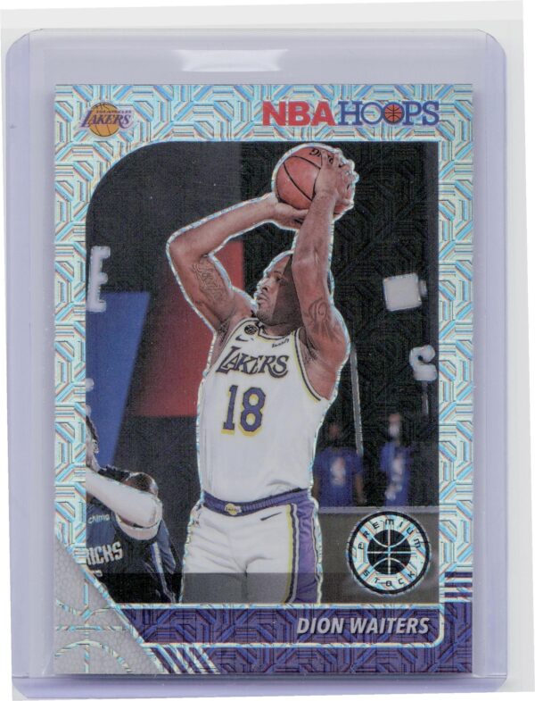 2019-20 Hoops Premium Stock Dion Waiters Prizms Silver Mojo #99 Lakers