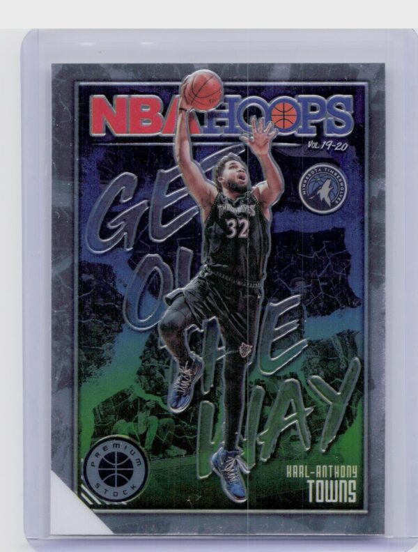 2019-20 Hoops Premium Stock Karl-Anthony Towns #3 Timberwolves Get Out The Way