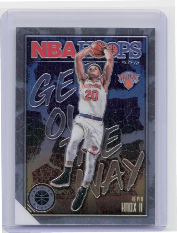 2019-20 Hoops Premium Stock Kevin Knox II #20 Knicks Get Out The Way