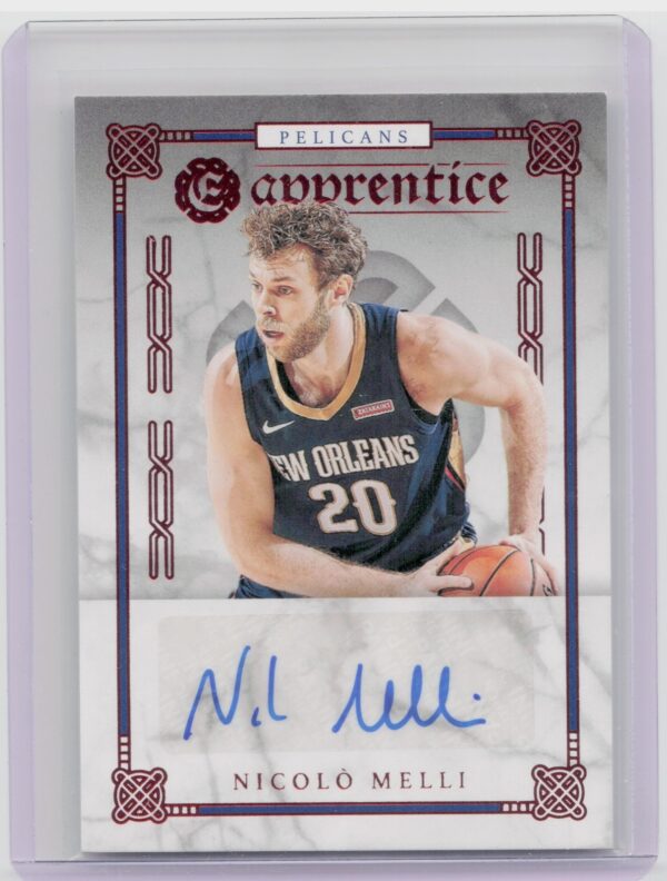 2019-20 Panini Chronicles Nicolo Melli AU #AP-NML Pelicans Apprentice Signatures