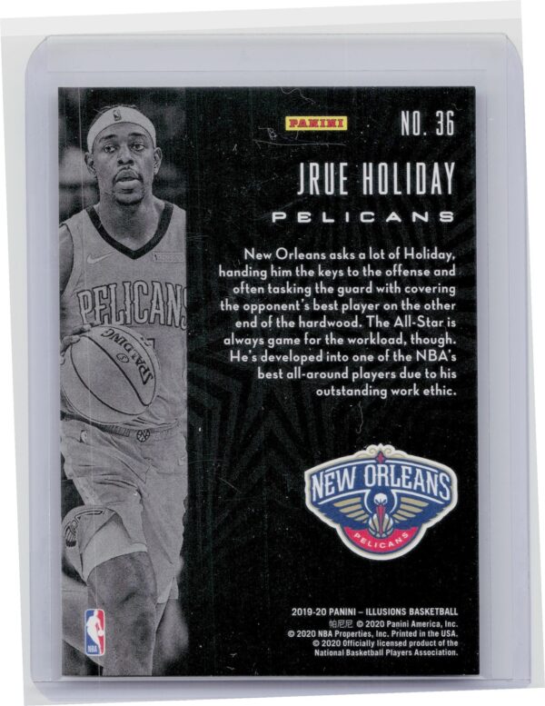 2019-20 Panini Illusions Jrue Holiday Yellow SN149 #36 Pelicans - Image 3