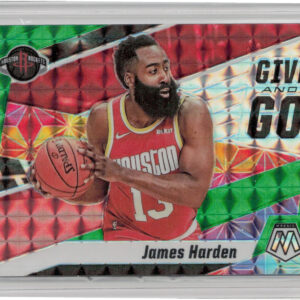 2019-20 Panini Mosaic James Harden #6 Rockets Give and Go Mosaic Green