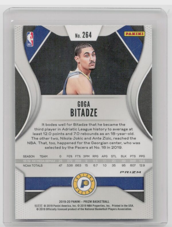 2019-20 Panini Prizm Goga Bitadze Prizms Red Ice #264 Pacers - Image 3