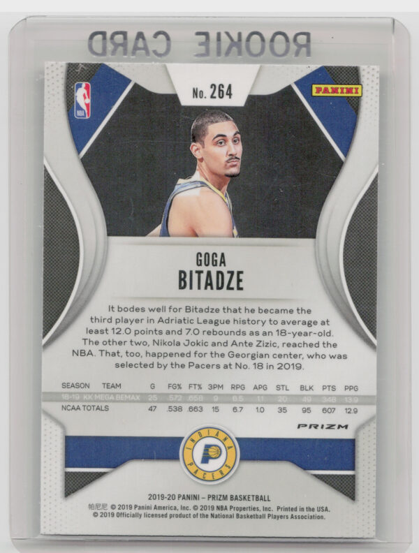 2019-20 Panini Prizm Goga Bitadze Prizms Red White and Blue #264 Pacers - Image 3