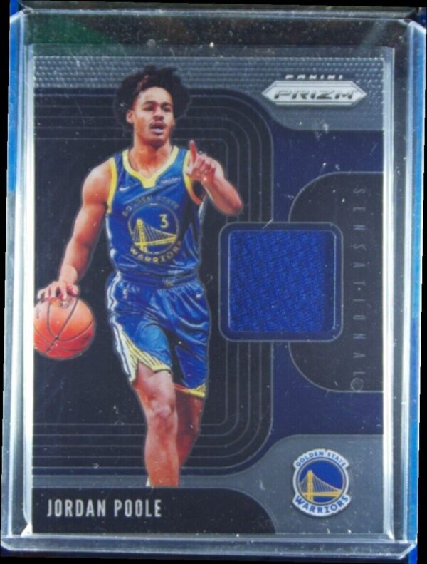 2019-20 Panini Prizm Jordan Poole MEM #SS-JPL Warriors Sensational Swatches