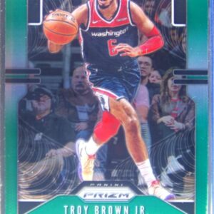 2019-20 Prizm Troy Brown Jr. Prizms Green #196 Wizards