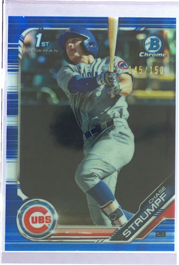 2019 Bowman Draft Chase Strumpf Chrome Blue Refractor /150 #BDC-178 Cubs