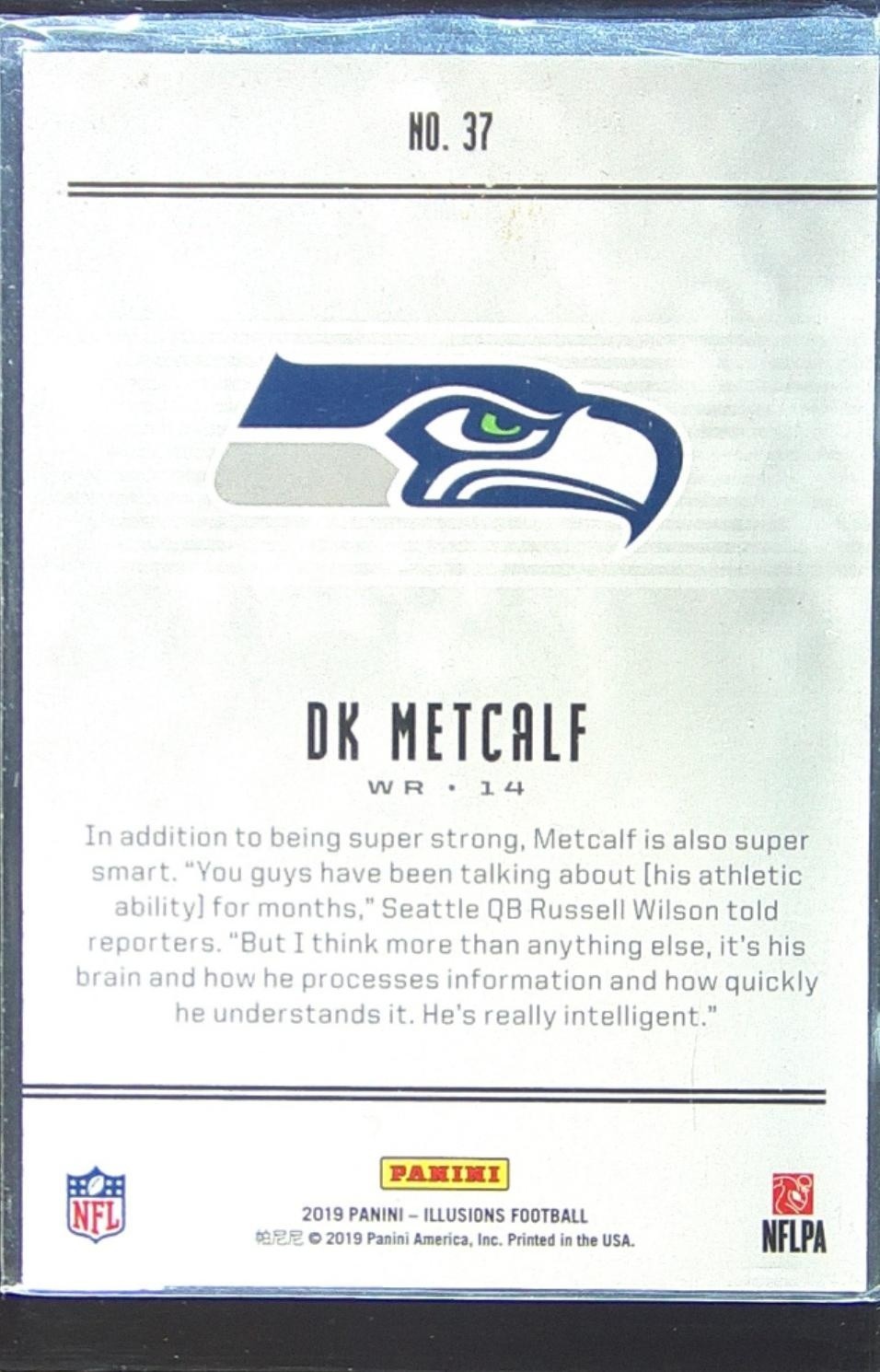 2019 Illusions DK Metcalf RC #37 Seahawks - Image 3