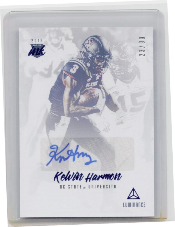 2019 Panini Luminance Kelvin Harmon AU SN99 #RI-KH Wolfpack Rookie Ink Blue