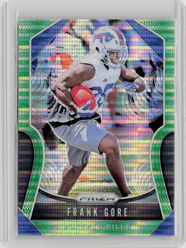 2019 Panini Prizm Frank Gore Neon Green Pulsar #8 Bills