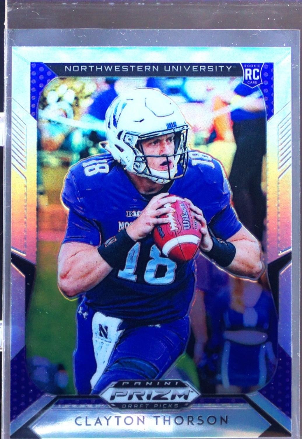 2019 Prizm Draft Picks Clayton Thorson Prizms Silver RC #122 Wildcats