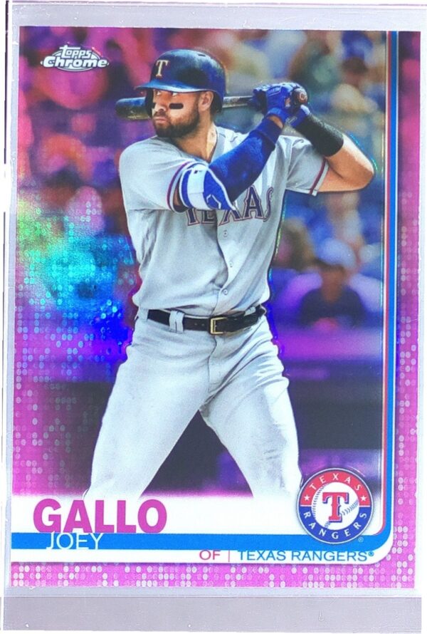 2019 Topps Chrome Joey Gallo Pink Refractor #38 Rangers