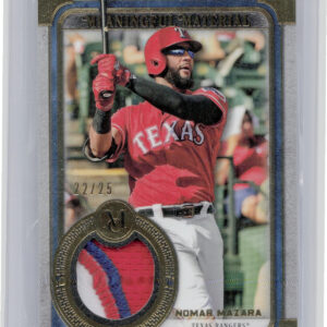 2019 Topps Museum Collection Nomar Mazara SN25 MEM #MMR-NM Rangers Meaningful Ma