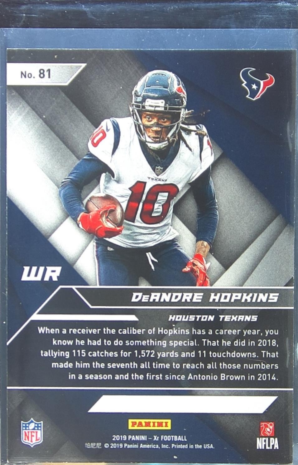 2019 XR DeAndre Hopkins #81 Texans - Image 3