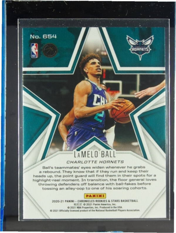2020-21 Panini Chronicles LaMelo Ball RC #654 Hornets - Image 3