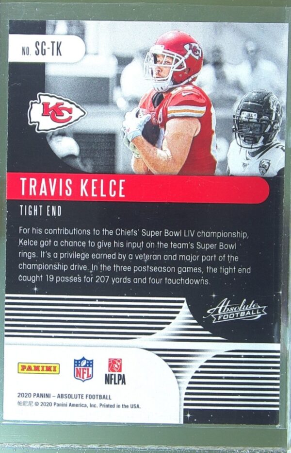 2020 Absolute Travis Kelce #SG-TK Chiefs Star Gazing - Image 3