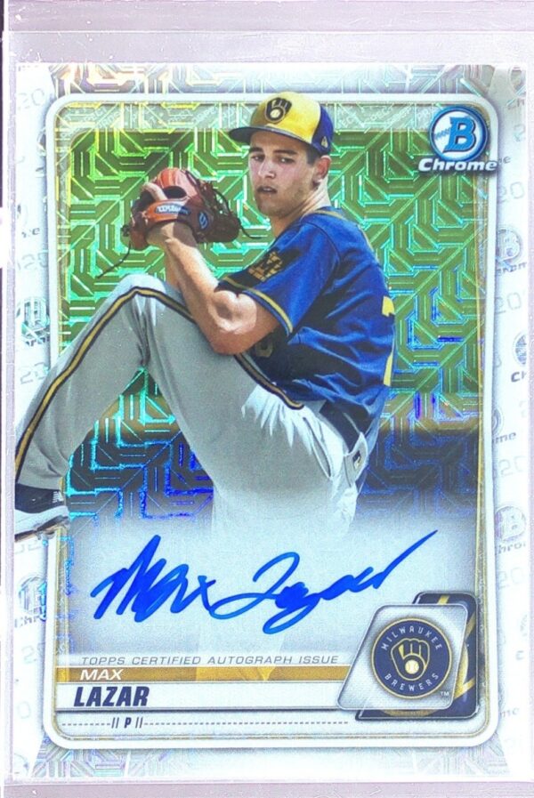 2020 Bowman Chrome Max Lazar Auto #BCMA-ML Prospect Autographs Mojo Refractor