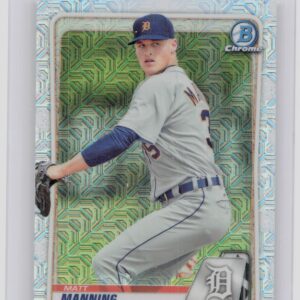 2020 Bowman Matt Manning #BCP-99 Tigers Chrome Prospects Mojo Refractor