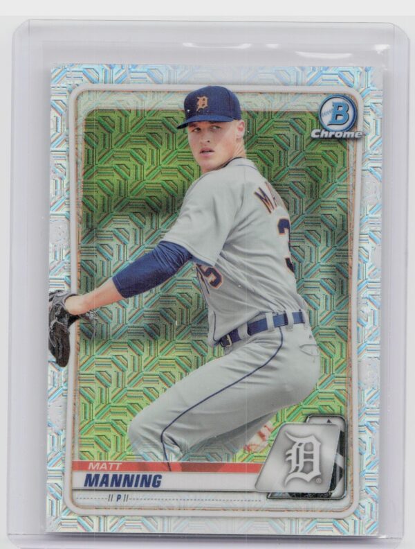 2020 Bowman Matt Manning #BCP-99 Tigers Chrome Prospects Mojo Refractor