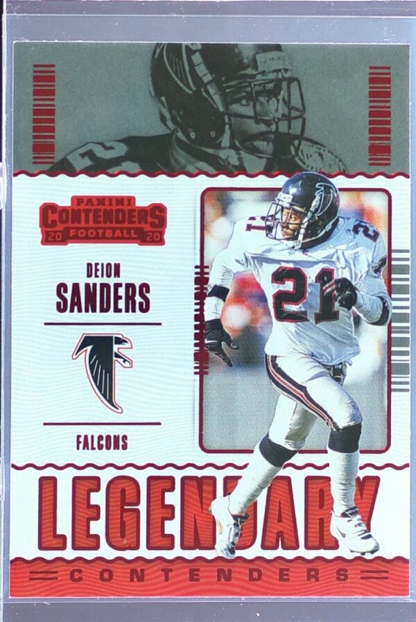 2020 Contenders Deion Sanders #LC-DSA Falcons Legendary Contenders Ruby