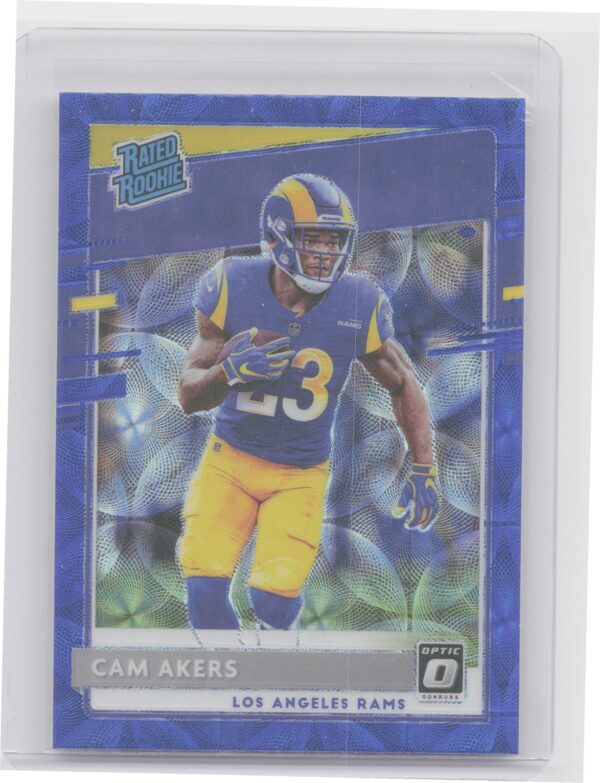 2020 Donruss Optic Cam Akers Blue Scope #175 Rams