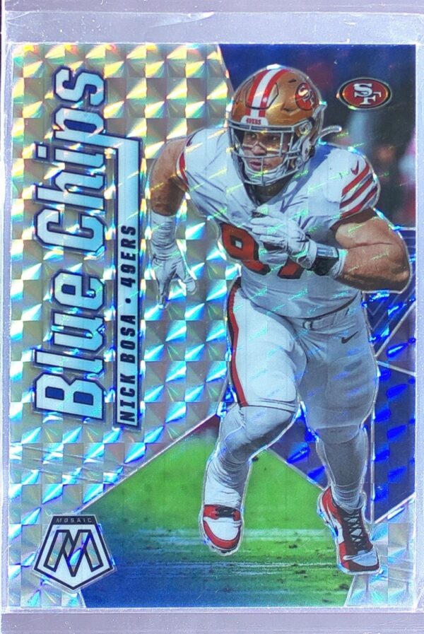 2020 Mosaic Nick Bosa #BC2 49ers Blue Chips Prizm