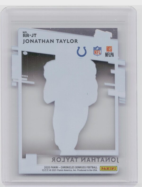 2020 Panini Chronicles Clearly Donruss Jonathan Taylor Rookie #RR-JT Colts RR - Image 3