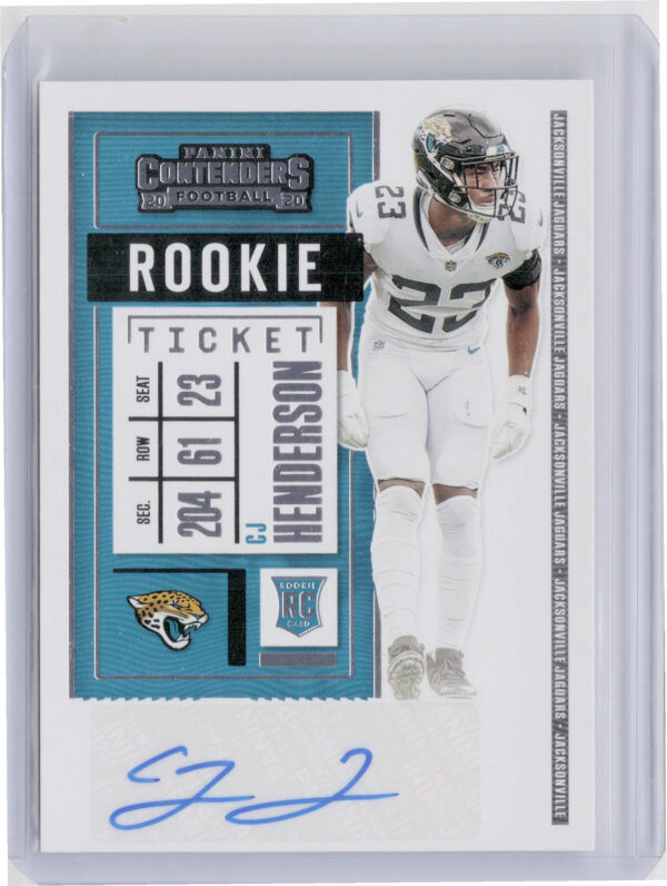 2020 Panini Contenders CJ Henderson AU RC #144 Jaguars