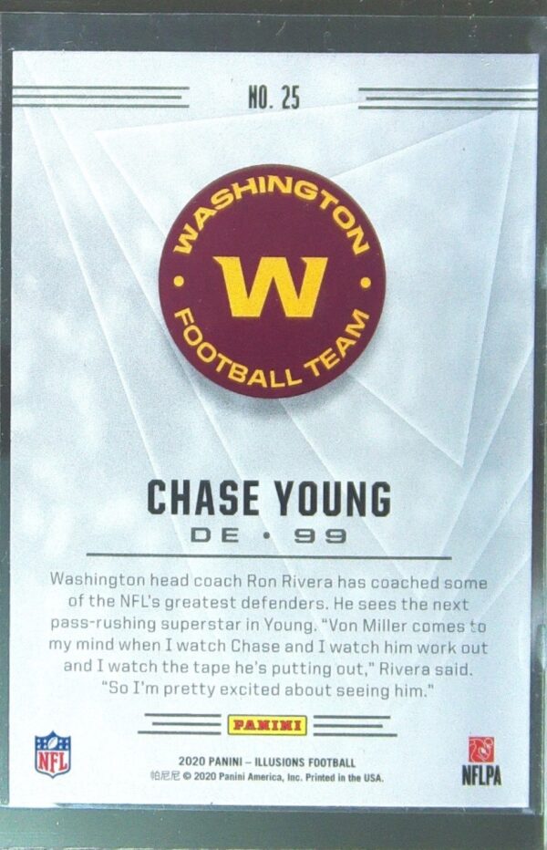 2020 Panini Illusions Chase Young Retail RC #25 Team - Image 3