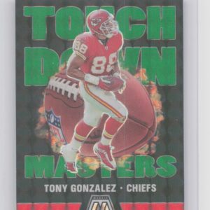 2020 Panini Mosaic Tony Gonzalez #TM15 Chiefs Touchdown Masters Prizm Green